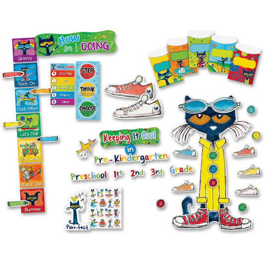 Teacher Created Resources Pete The Cat Bulletin Board Set - Fun Theme/Subject - Acid-free - 2" Height x 18" Width x 30.25" Length - Multicolor - 1 / Set