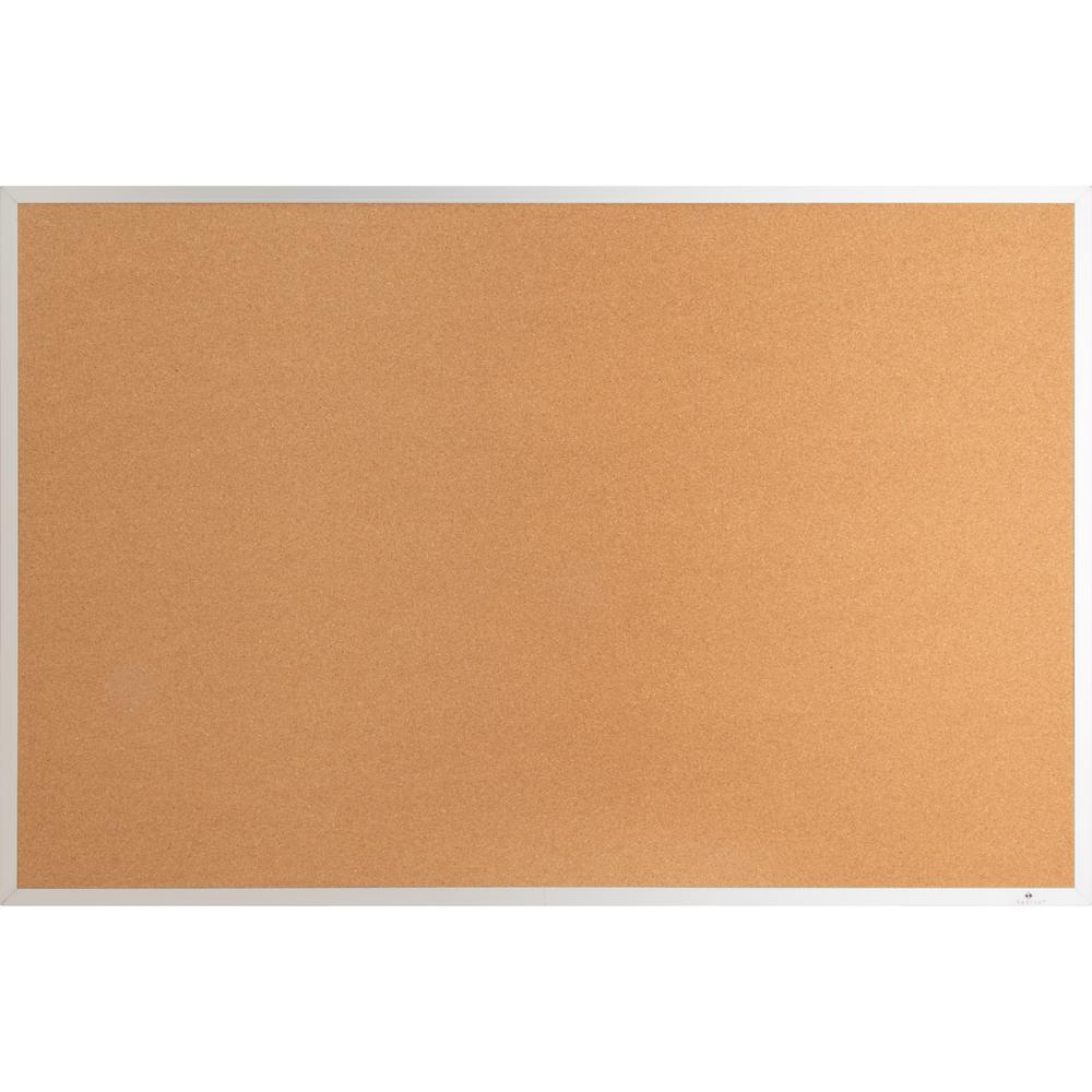 Lorell Aluminum Frame Cork Board - 48" Height x 72" Width - Cork Surface - Long Lasting, Warp Resistant - Silver Aluminum Frame - 1 Each