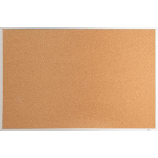 Lorell Aluminum Frame Cork Board - 48" Height x 72" Width - Cork Surface - Long Lasting, Warp Resistant - Silver Aluminum Frame - 1 Each