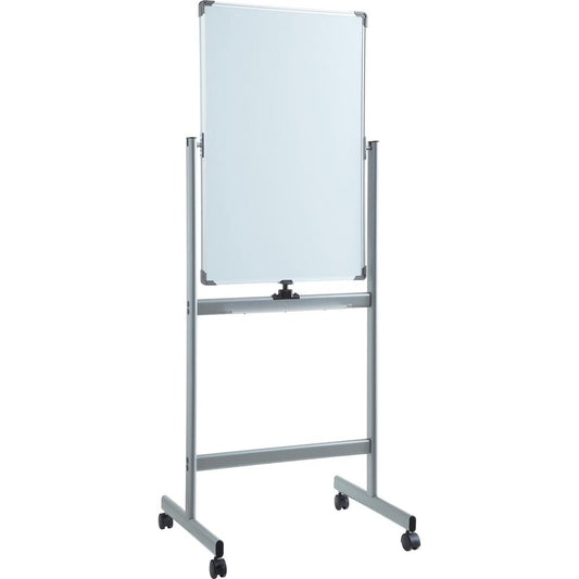 Lorell Vertical Magnetic Whiteboard Easel - 24" (2 ft) Width x 36" (3 ft) Height - White Surface - Square - Vertical - Floor Standing - Magnetic - 1 Each