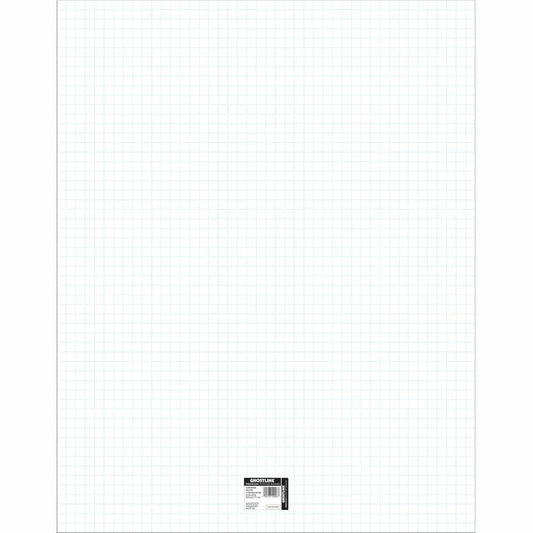 UCreate Ghostline Grid Poster Board - School, Home, Art, Office - 22"Height x 28"Width x 0.01"Length - 25 / Carton - White