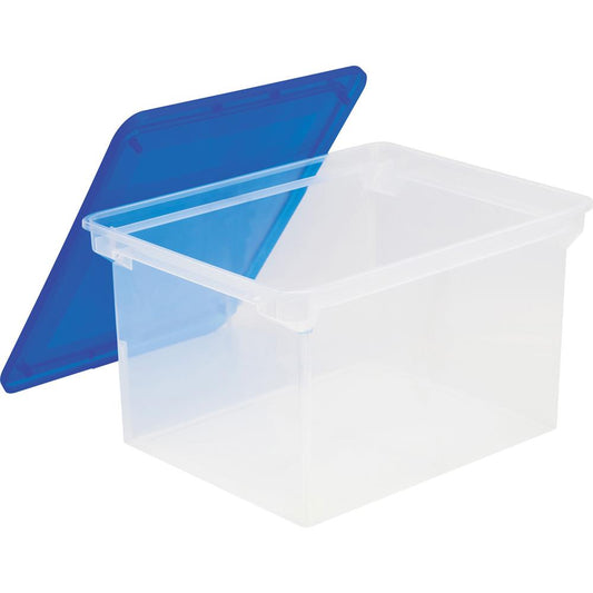 Storex Plastic File Tote Storage Box - Internal Dimensions: 15.50" Length x 12.25" Width x 9.25" Height - External Dimensions: 18.3" Length x 14" Width x 10.5"Height - 45 lb - Media Size Supported: Le