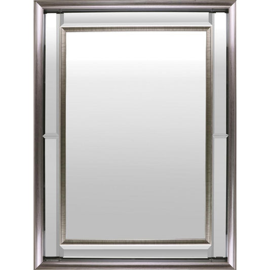 Lorell Hanging Mirror - Rectangular - Silver - 1 Each