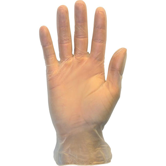 Safety Zone Powder Free Clear Vinyl Gloves - Small Size - Clear - Latex-free, DEHP-free, DINP-free, PFAS-free - For Food Preparation, Cleaning - 1000 / Carton - 9.25" Glove Length