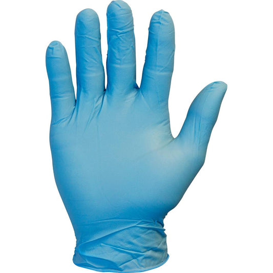 Safety Zone Powder Free Blue Nitrile Gloves - Large Size - Blue - Comfortable, Allergen-free, Silicone-free, Latex-free - For Cleaning, Dishwashing, Food, Janitorial Use, Painting, Pet Care - 10 / Car