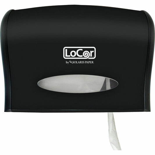 Solaris Paper Jumbo Bath Tissue Dispenser - Roll Dispenser - 10.5" Height x 14.9" Width x 5.5" Depth - Black - 1 Each