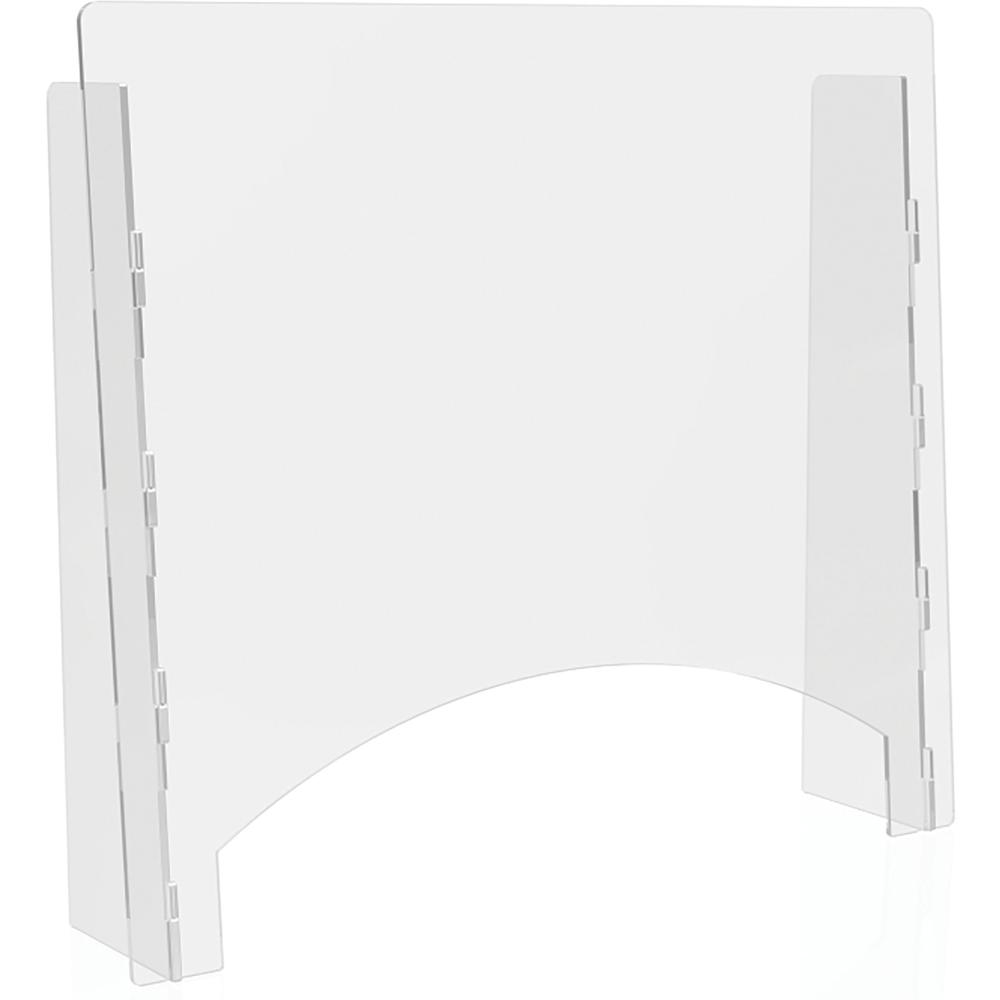 Lorell Countertop Barrier - 27" Width x 6" Depth x 24" Height - 1 Each - Clear - Acrylic