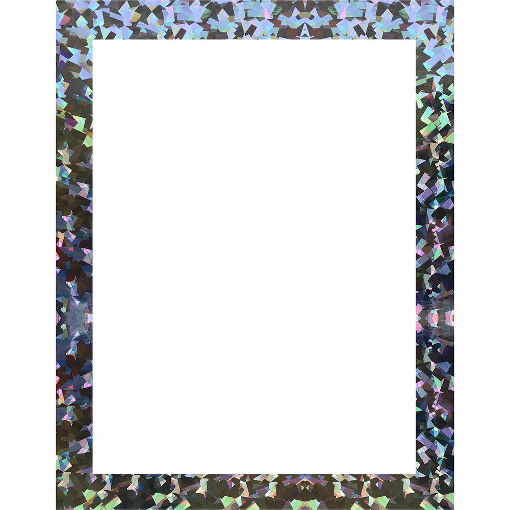 Geographics Ultra Brite Holographic Poster Board - Fun and Learning, Project, Sign, Display, Art - 28"Height x 22"Width - 25 / Carton - White, Silver