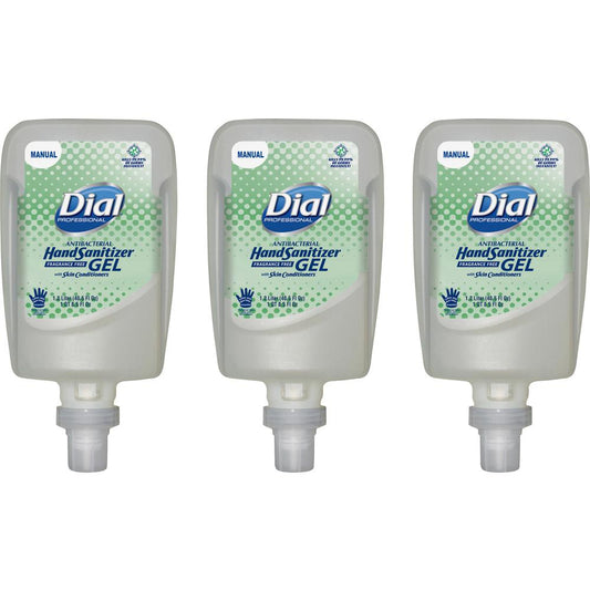 Dial Hand Sanitizer Gel Refill - Fragrance-free Scent - 40.6 fl oz (1200 mL) - Pump Dispenser - Bacteria Remover - Healthcare, School, Office, Restaurant, Daycare, Hand - Clear - Dye-free, Drip Resist