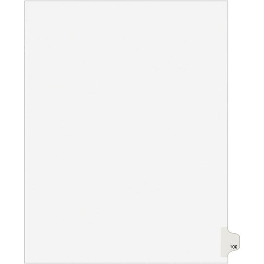 Avery&reg; Side Tab Individual Legal Dividers - 500 x Divider(s) - 500 Side Tab(s) - 100 - 1 Tab(s)/Set - 8.5" Divider Width x 11" Divider Length - Letter - 8.50" Width x 11" Length - White Paper Divi