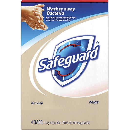 Safeguard Deodorant Bar Soap - 4 oz - Bath, Skin - Clear - 4 / Pack