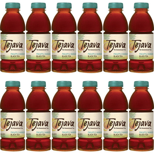 Tejava Pineapple Black Tea Bottle - 12 / Carton