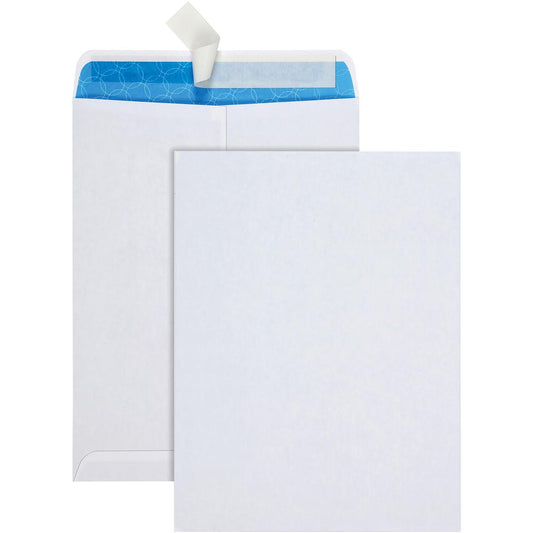 Quality Park 9 x 12 Treated, Security Tinted Catalog Envelopes with Redi-Strip&reg; Closure - Catalog - 9" Width x 12" Length - 28 lb - Flap - 100 / Box - White