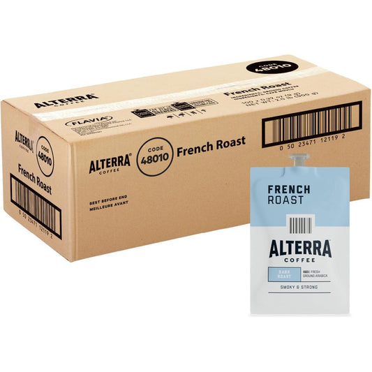 Alterra Freshpack French Roast Coffee - Compatible with Flavia Aroma, Flavia Barista, FLAVIA Creation 600, Flavia Creation 500, Flavia Creation 200, Flavia Creation 150, Flavia Creation 300 - Dark - 1