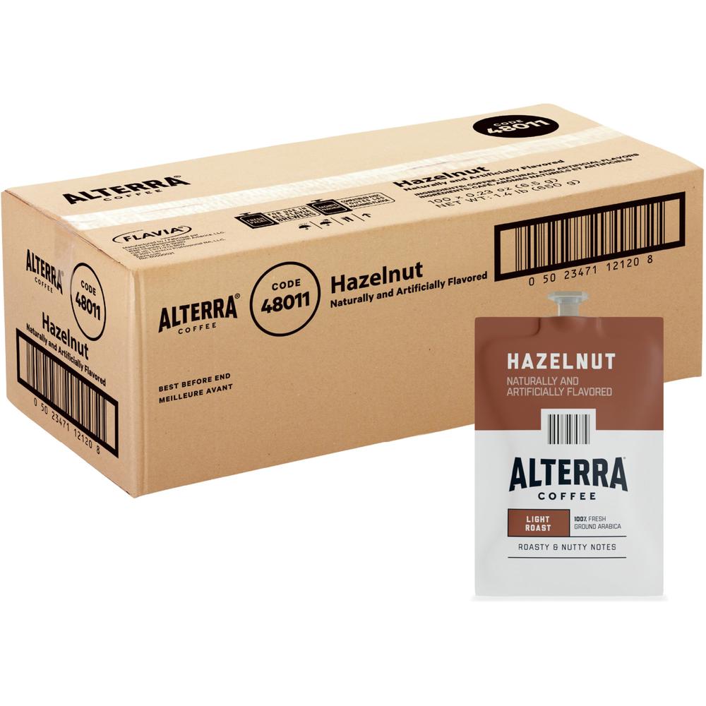 Alterra Freshpack Hazelnut Coffee - Compatible with Flavia Aroma, Flavia Barista, FLAVIA Creation 600, Flavia Creation 500, Flavia Creation 200, Flavia Creation 150, Flavia Creation 300 - Medium - 100