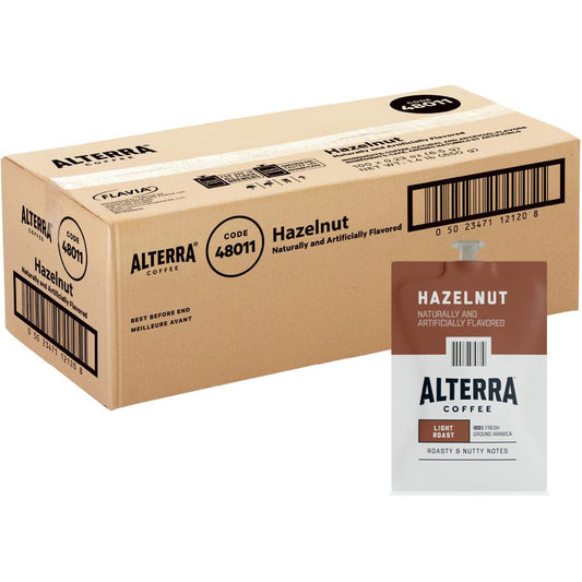 Alterra Freshpack Hazelnut Coffee - Compatible with Flavia Aroma, Flavia Barista, FLAVIA Creation 600, Flavia Creation 500, Flavia Creation 200, Flavia Creation 150, Flavia Creation 300 - Medium - 100