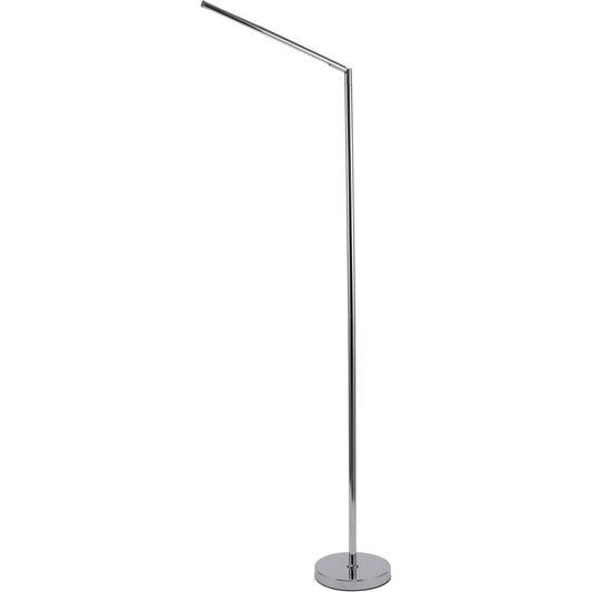 Bostitch Minimalist Chrome Floor Lamp - 51" Height - 7 W LED Bulb - Polished Chrome - Weighted Base, Flicker-free, Glare-free Light, Energy Saving, Swivel Head, Adjustable Head, Eco-friendly - 580 lm