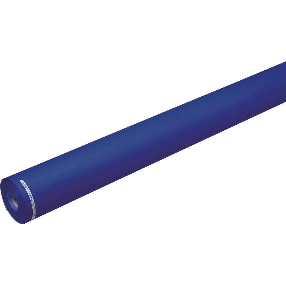 Flameless Flame-Retardant Paper - Classroom, Office, Mural, Banner, Bulletin Board - 48"Width x 100 ftLength - 1 Roll - Sapphire Blue