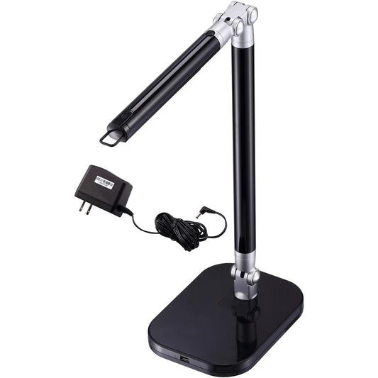 Bostitch Exalt Flash LED Desk Lamp - LED Bulb - USB Charging, Adjustable Arm, Rechargeable Battery, Dimmable, Adjustable Brightness, Flicker-free, Glare-free Light, Memory Function - Desk Mountable -