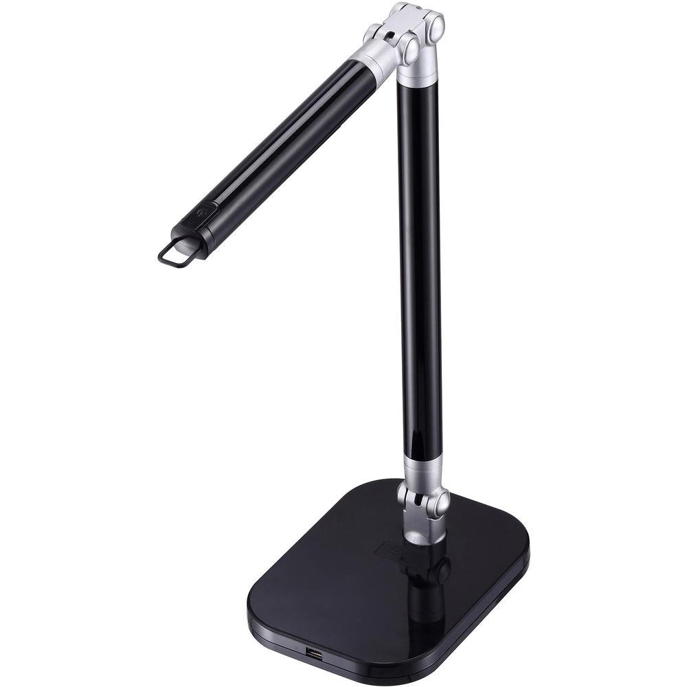 Bostitch Exalt Adjustable LED Desk Lamp - LED Bulb - USB Charging, Durable, Adjustable Arm, Dimmable, Adjustable Brightness, Memory Function, Adjustable Head - Desk Mountable - Black - for Office, Pho