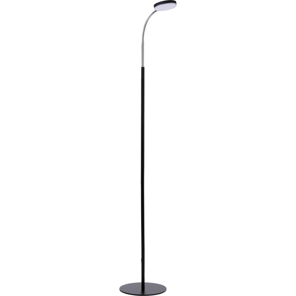 Bostitch Adjustable LED Floor Lamp - 52" Height - 4.50 W LED Bulb - Flexible Neck, Adjustable Head, Flicker-free, Glare-free Light, Weighted Base - Floor-mountable - Black - for Reading, Room, Office