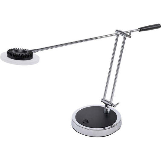 Bostitch Boom Arm Desk Lamp - 29.5" Height - 8 W LED Bulb - Polished Metal - Adjustable, Flicker-free, Glare-free Light, Eco-friendly - 450 lm Lumens - Desk Mountable - Chrome - for Office, Workspace,