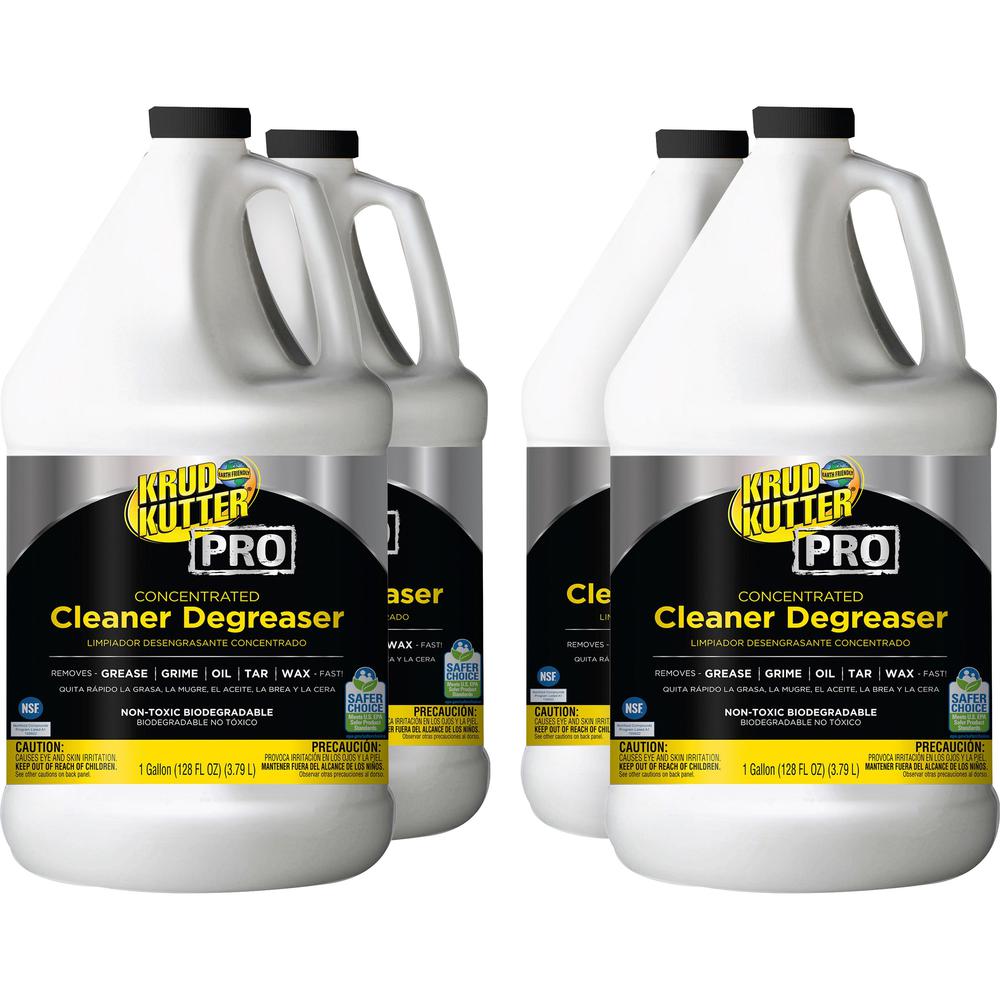 Krud Kutter PRO Cleaner Degreaser - Concentrate - 128 fl oz (4 quart) - 4 / Carton - Clear