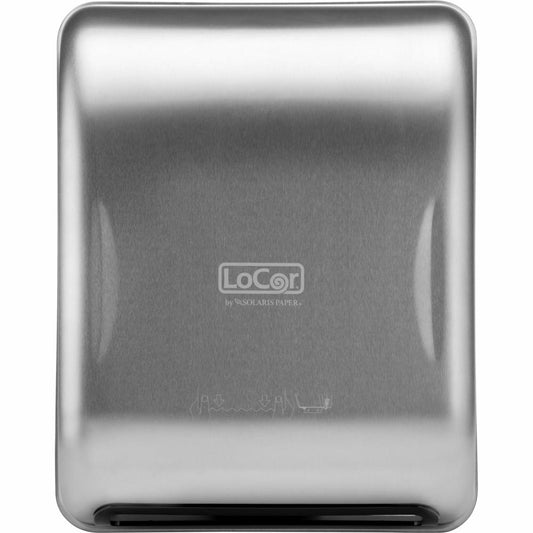 Solaris Paper Mechanical Hands-Free Dispenser - Touchless Dispenser - 16.4" Height x 12.9" Width x 9.3" Depth - Stainless - 1 Each