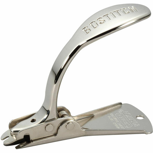 Bostitch Heavy Duty/Carton Staple Remover - Metal - Chrome - Staple Shield - 1 Each