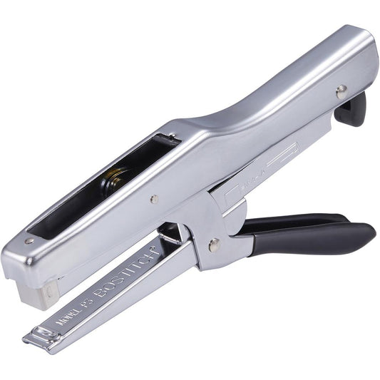 Bostitch Plier Stapler - 20 Sheets Capacity - 210 Staple Capacity - Full Strip - 1/4" Staple Size - 1 Each - Chrome