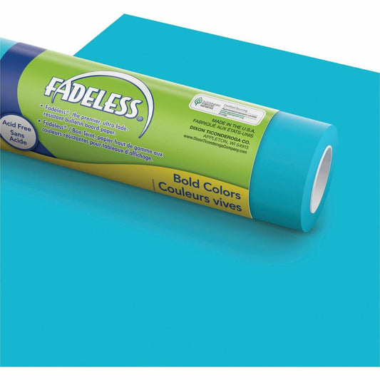 Fadeless Bulletin Board Art Paper - ClassRoom Project, Home Project, Office Project - 48"Width x 50 ftLength - 1 / Roll - Azure Blue