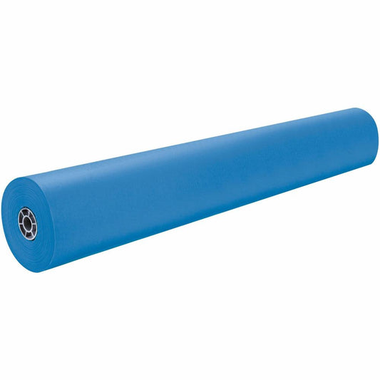 Rainbow Kraft Colored Kraft Duo-Finish Kraft Paper - ClassRoom Project - 36"Width x 1000 ftLength - 1 / Roll - Brite Blue - Kraft