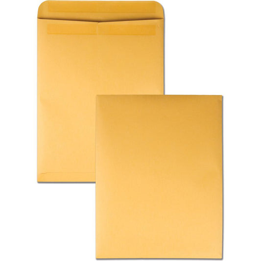 Quality Park 12 x 15-1/2 Catalog Envelopes with Self-Seal Closure - Catalog - #5-1/2 - 12" Width x 15 1/2" Length - 28 lb - Self-sealing - Kraft - 100 / Box - Kraft