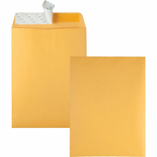 Quality Park 9 x 12 Catalog Envelopes with Redi-Strip&reg; Closure - Catalog - #10 1/2 - 9" Width x 12" Length - 28 lb - Self-sealing - Kraft - 100 / Box - Kraft