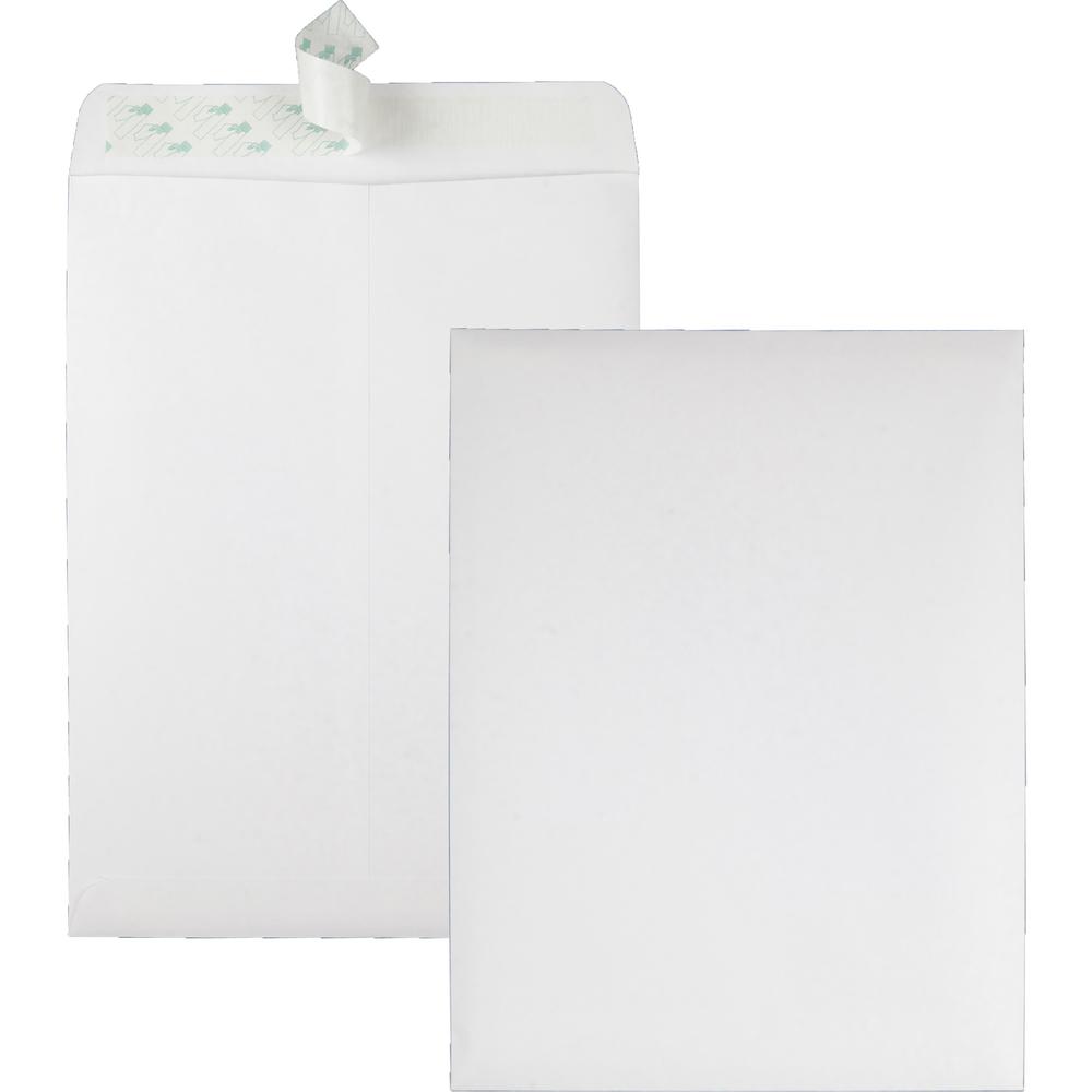 Quality Park 9 x 12 Catalog Envelopes with Redi-Strip&reg; Closure - Catalog - #10 1/2 - 9" Width x 12" Length - 28 lb - Peel & Seal - Wove - 100 / Box - White