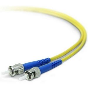 Belkin Fiber Optic Duplex Patch Cable - ST Male - ST Male - 6.56ft - Yellow