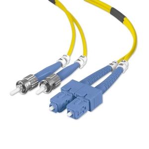 Belkin Fiber Optic Duplex Patch Cable - ST Male - SC Male - 9.84ft - Yellow