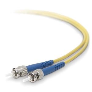 Belkin Fiber Optic Duplex Patch Cable - ST Male - ST Male - 16.4ft - Yellow