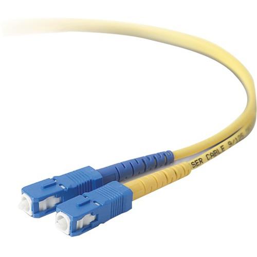 Belkin Fiber Optic Duplex Patch Cable - SC Male - SC Male - 49.21ft - Yellow