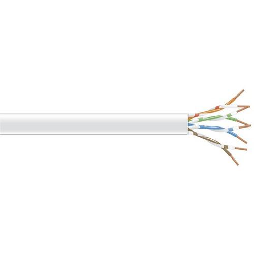 Black Box CAT6 250-MHz Solid Bulk Cable - 1000 ft Category 6 Network Cable for Network Device - First End: Bare Wire - Second End: Bare Wire - CM - 24 AWG - White