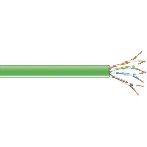 Black Box CAT6 250-MHz Solid Bulk Cable - 1000 ft Category 6 Network Cable for Network Device - First End: Bare Wire - Second End: Bare Wire - CM - 24 AWG - Green