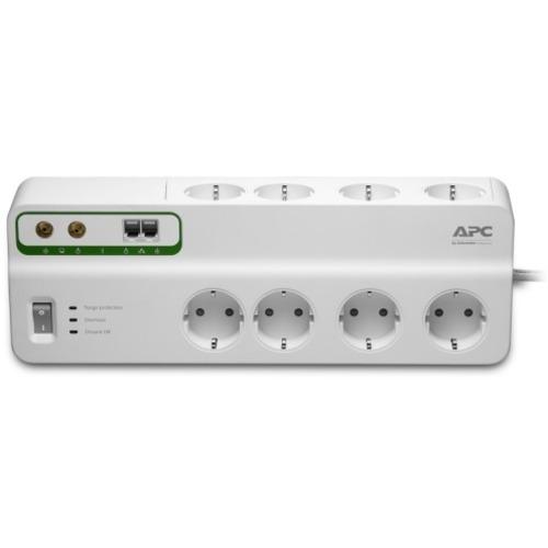 APC by Schneider Electric Performance SurgeArrest 8 Outlets with Phone & Coax Protection 230V Germany - 2300 VA - 230 V AC Output - 9 ft - External