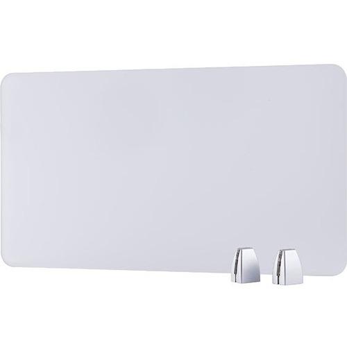 Boss 28" Privacy Panel, Plexiglass - 27.6" x 0.2" x 15.6" - Material: Plexiglass - Finish: Silver