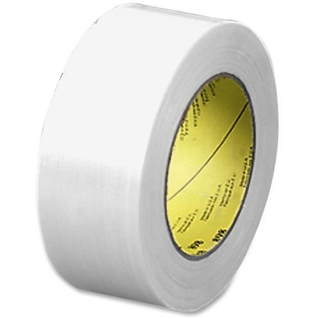 Scotch Premium-Grade Filament Tape - 60 yd Length x 2" Width - 6.6 mil Thickness - 3" Core - Synthetic Rubber - Glass Yarn Backing - Moisture Resistant, Abrasion Resistant, Curl Resistant, Stain Resis