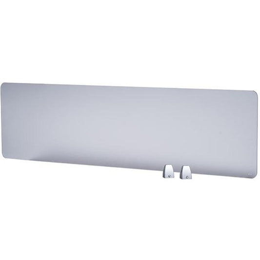 Boss 45" Privacy Panel, Plexiglass - 45" x 0.2" x 15.6" - Material: Plexiglass - Finish: Silver