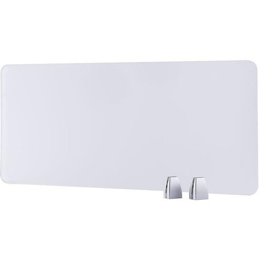 Boss 34" Privacy Panel, Plexiglass - 33.5" x 0.2" x 15.6" - Material: Plexiglass - Finish: Silver