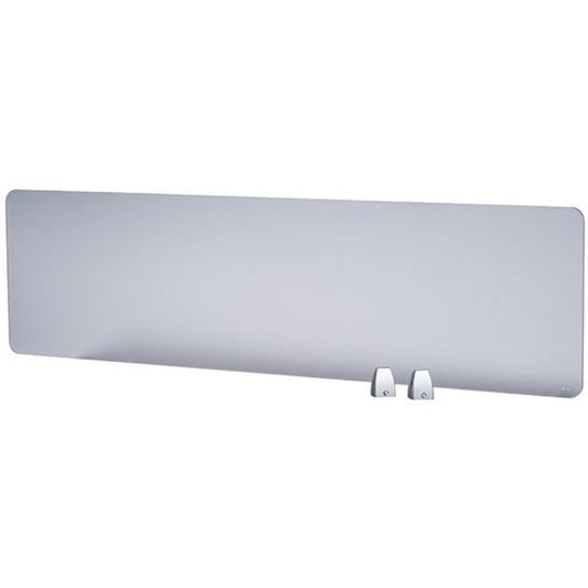 Boss 64" Privacy Panel, Plexiglass - 64.2" x 0.2" x 15.6" - Material: Plexiglass - Finish: Silver