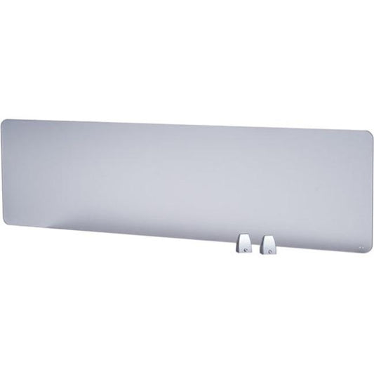 Boss 70" Privacy Panel, Plexiglass - 68.9" x 0.2" x 15.6" - Material: Plexiglass - Finish: Silver