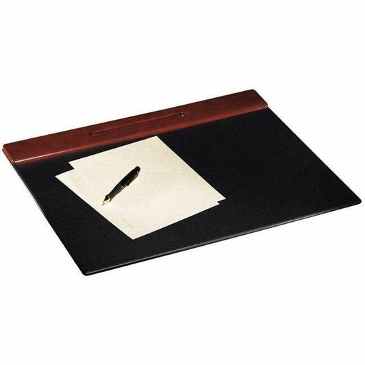 Rolodex Wood Tones Desk Pads - Rectangular - 24" Width x 19" Depth - Felt - Wood - Mahogany