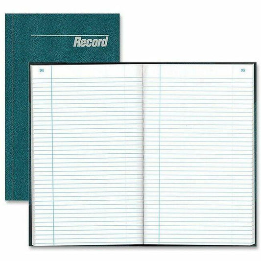 Rediform Granite Series Record Books - 150 Sheet(s) - Gummed - 7.25" x 12.25" Sheet Size - Blue - White Sheet(s) - Blue Print Color - Blue Cover - Recycled - 1 Each